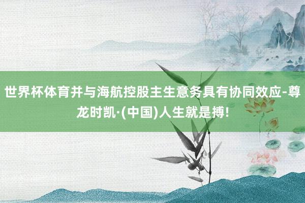 世界杯体育并与海航控股主生意务具有协同效应-尊龙时凯·(中国)人生就是搏!