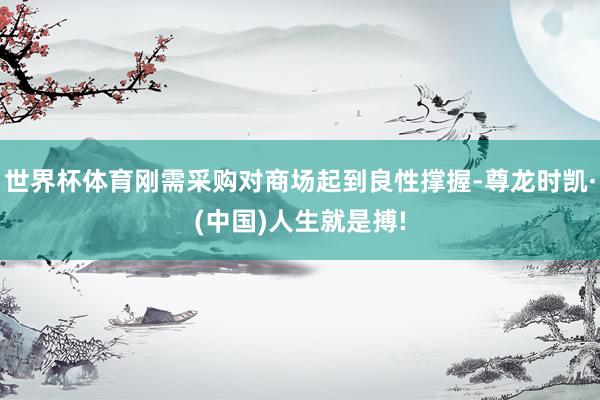世界杯体育刚需采购对商场起到良性撑握-尊龙时凯·(中国)人生就是搏!