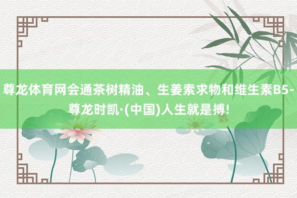 尊龙体育网会通茶树精油、生姜索求物和维生素B5-尊龙时凯·(中国)人生就是搏!