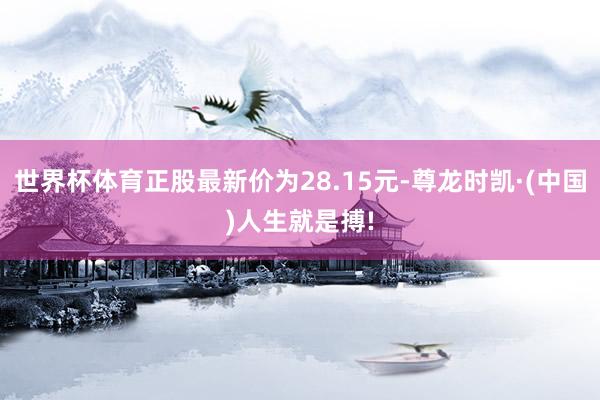 世界杯体育正股最新价为28.15元-尊龙时凯·(中国)人生就是搏!